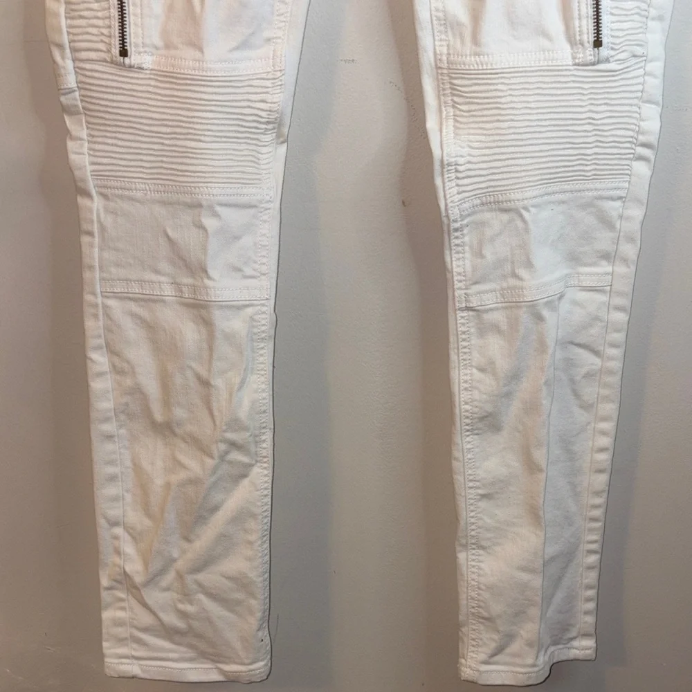 Black Premium Men's White Skinny Flex Jeans Size 32 / 34 #115 🏷️ - Picture 5 of 16